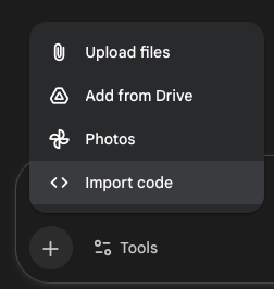 Code Import Feature in Gemini